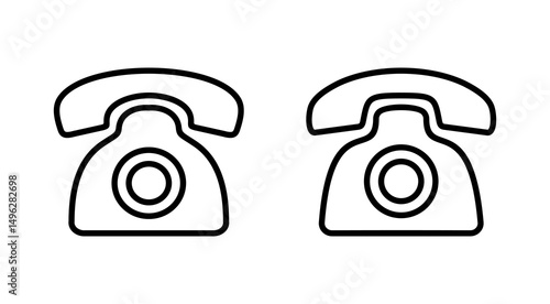 Telephone icon vector. phone sign and symbol