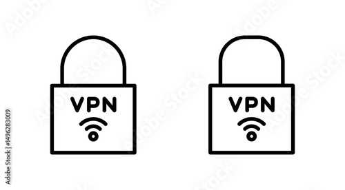 Vpn icon vector. Private network sign and symbol. virtual private network icon.