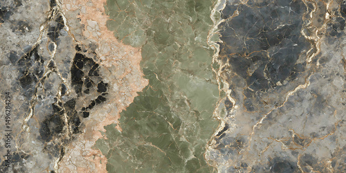 Vibrant mineral pattern on stone's surface, showcasing a natural marble texture - Seamless , pattern , background , tile