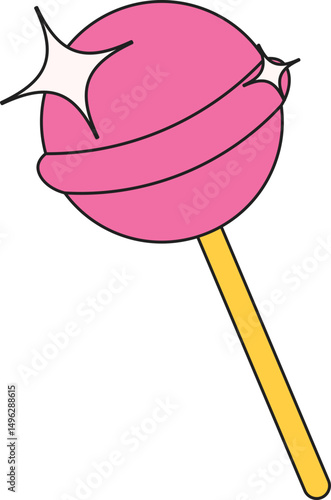 Retro 90s element decoration. Gameboy, floppy disk, lips, spray, shoes, casette, phone, camera, lollipop illustration. Vector isolated.