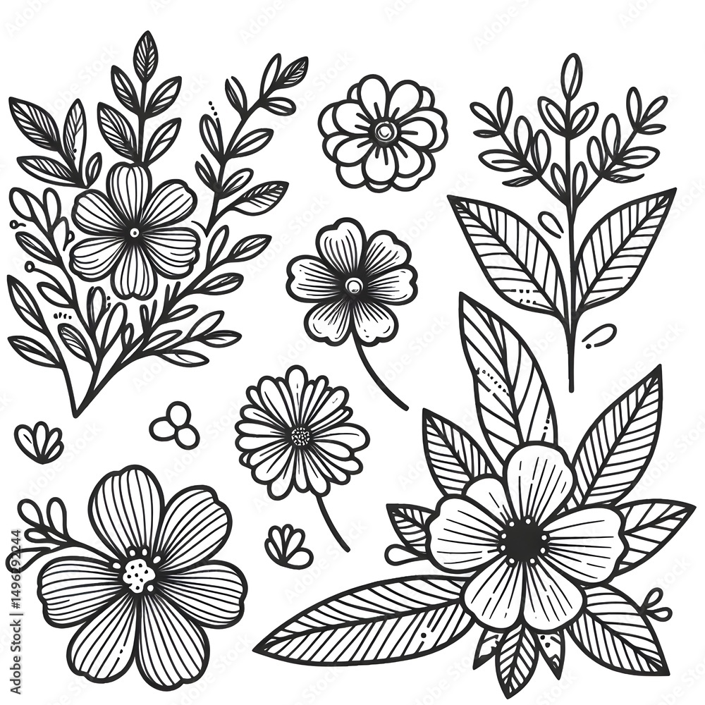 Fototapeta premium seamless floral pattern