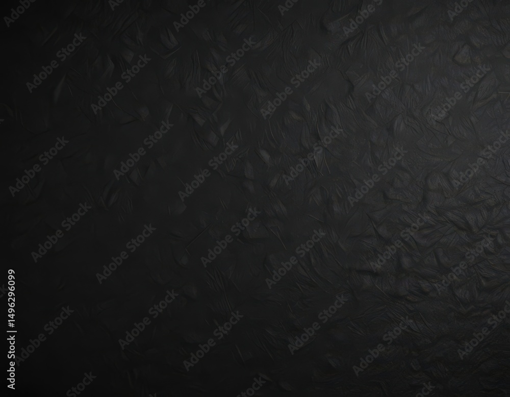 Fototapeta premium Intensely textured black paper, retro style close-up, scan, faded