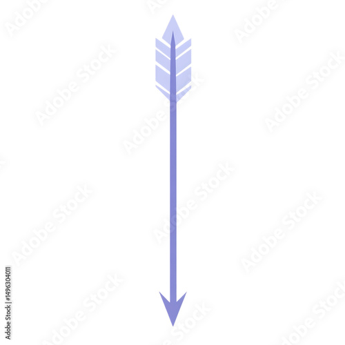 Contemporary Arrow with Minimalist Vectors in Periw Isolated on Transparent Background