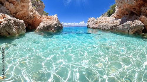 Crystal Clear Water Beach Rocks