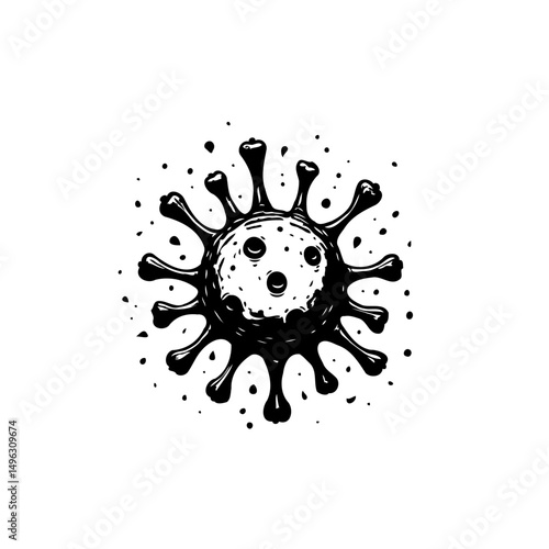 Monochrome rendition capturing microscopic infectious agent visualization