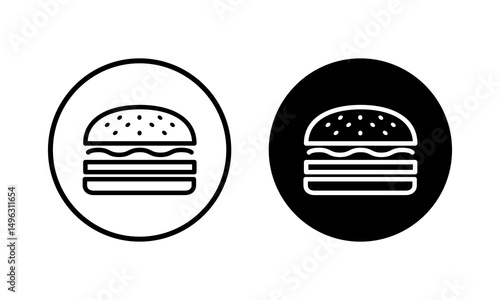 Burger icon vector illustration. burger sign and symbol. hamburger