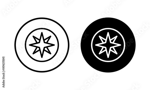 Compass icon vector illustration. arrow compass icon sign and symbol
