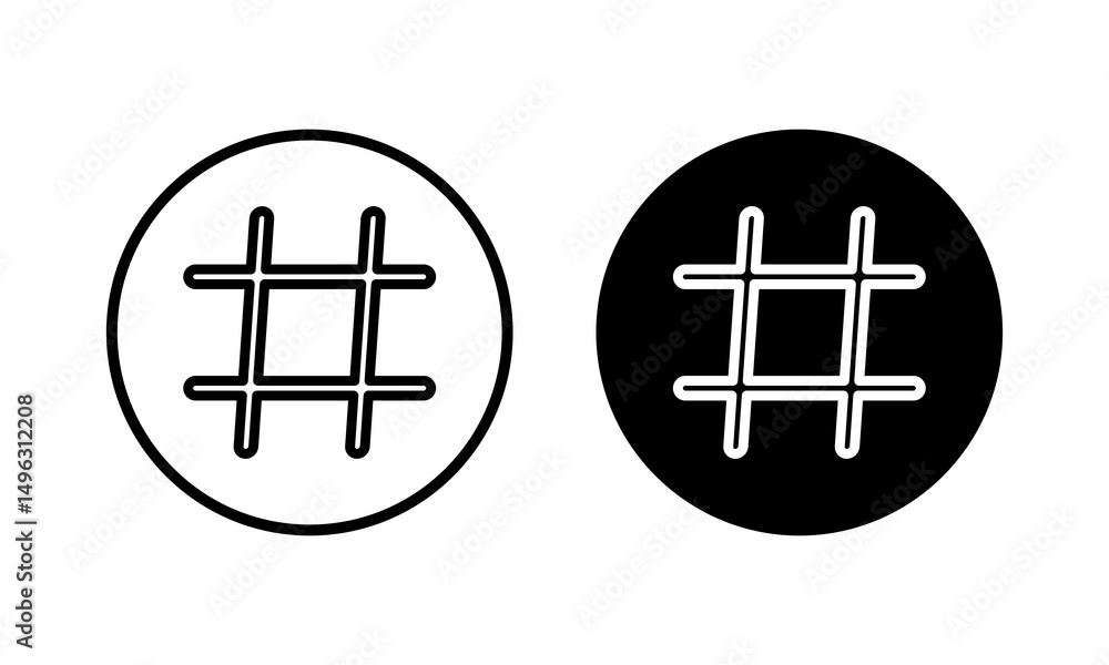 Fototapeta premium Hashtag icon vector illustration. hashtag sign and symbol