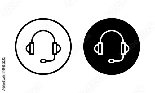 Headphone icon vector illustration. Headphone sign and symbol