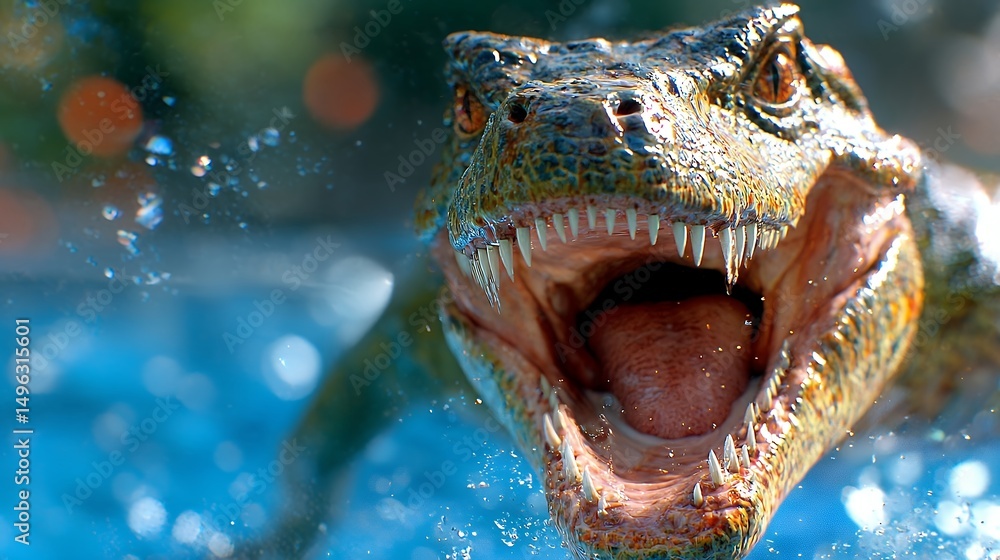 Obraz premium Dinosaur in Water
