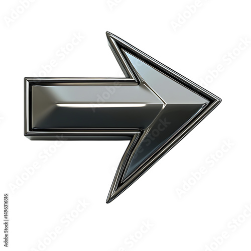 Modern Arrow with Sharply Defined Edges and a Ro Isolated on Transparent Background