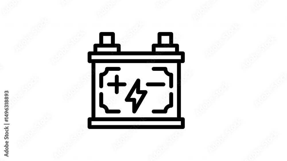 Battery minimalist stroke animation Battery minimalist stroke animation