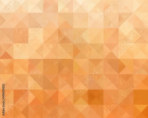Padrão Abstrato Geométrico em Tons de Laranja Claro