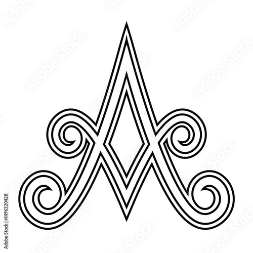 VECTOR LOGO LETTER A BLACK LI...