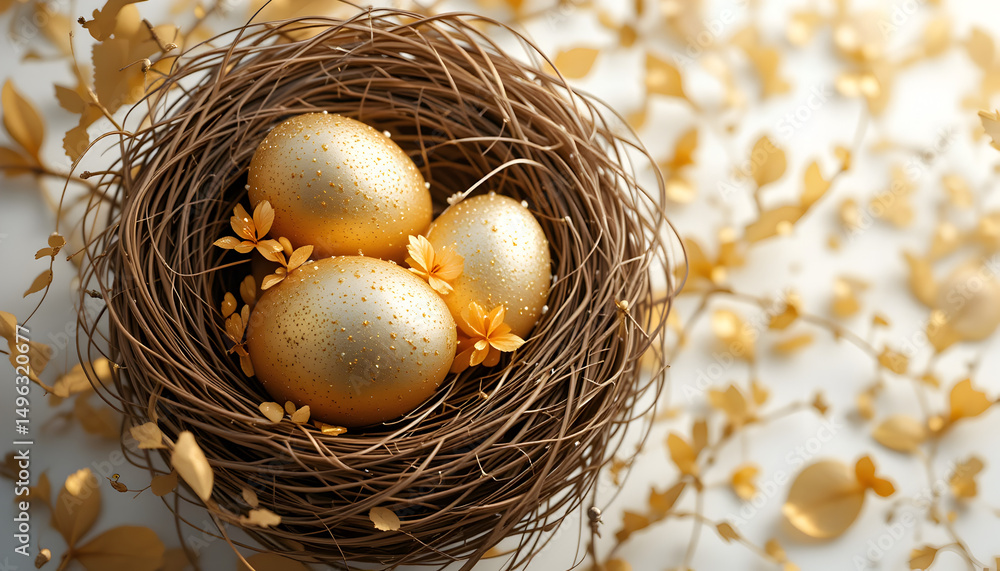 golden eggs in nest golden eggs in nest