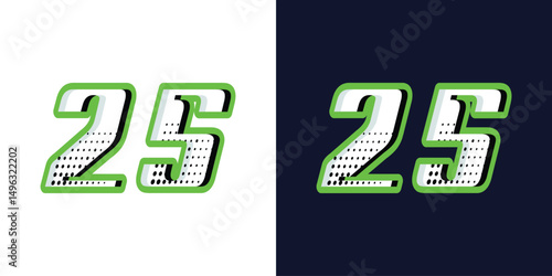 Design number 25 automotive racing effects