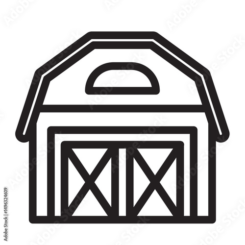 barn Line Icon