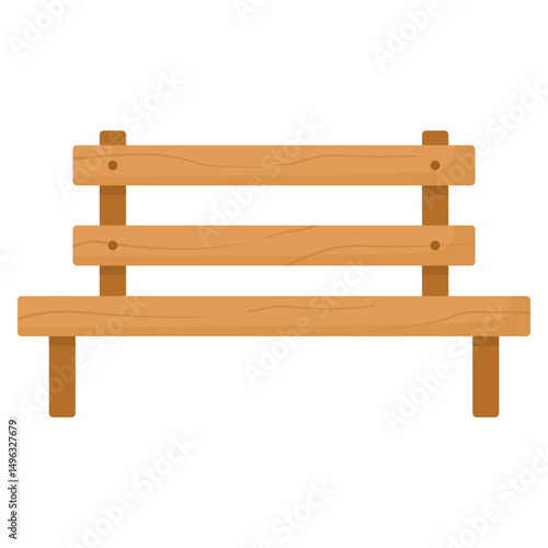 wooden bench illustration 