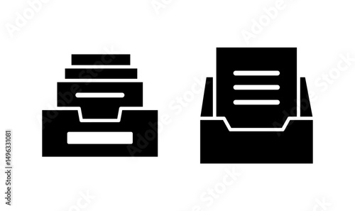 Archive folders icon logo design. Document vector icon. Archive storage icon.