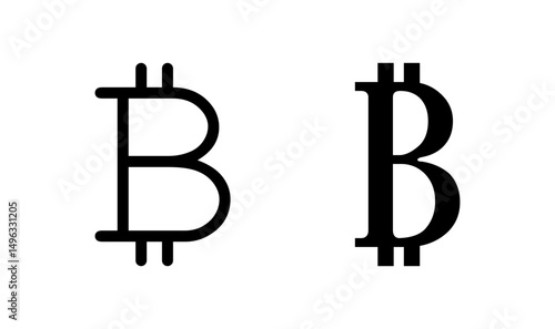 Bitcoin icon logo design. bitcoin sign and symbol. payment symbol. cryptocurrency logo