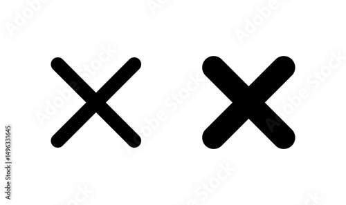 Close icon logo design. Delete sign and symbol. cross sign