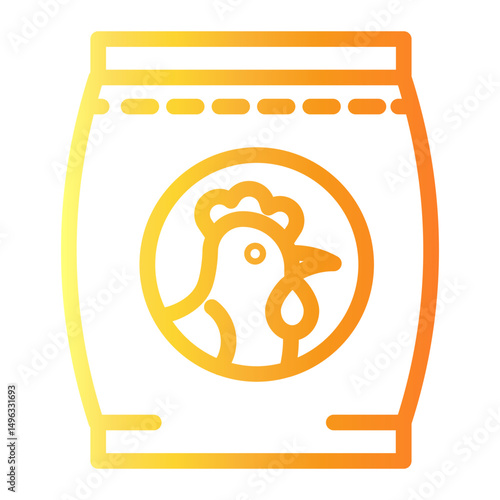 feed Line Gradient Icon