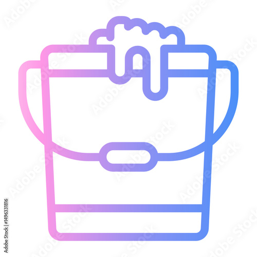 bucket Line Gradient Icon
