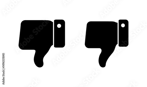 Dislike icon logo design. dislike sign and symbol. Hand with thumb down