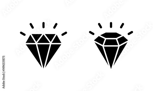 Diamond icon logo design. diamond gems sign and symbol