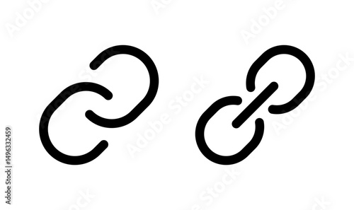 Link icon logo design. Hyperlink chain sign and symbol