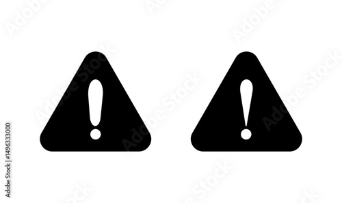 Exclamation danger icon logo design. attention sign and symbol. attention sign