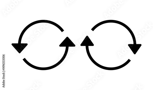 Refresh icon logo design. Reload sign and symbol. Update icon.
