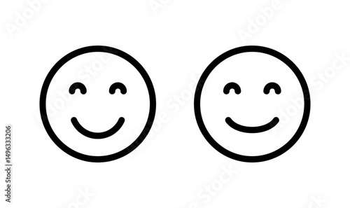 Smile icon logo design. smile emoticon icon. feedback sign and symbol