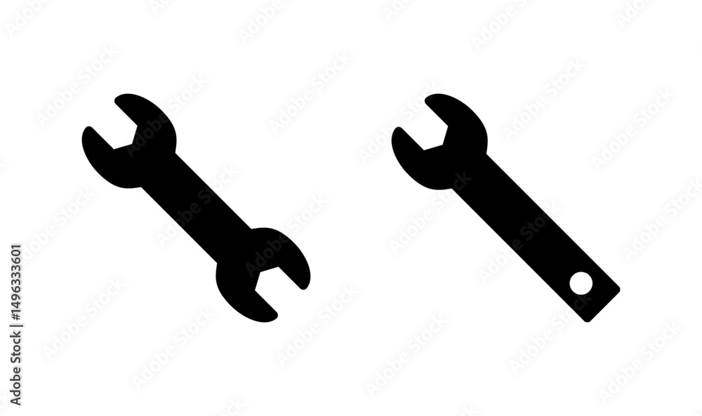 Wrench icon logo design. repair icon. tools sign and symbol Wrench icon logo design. repair icon. tools sign and symbol