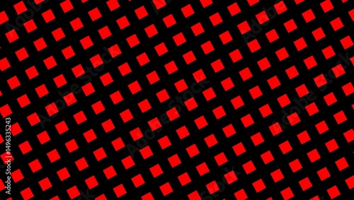 Seamless black and red geometric zigzag shape pattern repeating diagonally in a bold minimalistic layout, Concept of pattern, geometry, simplicity and optical contrast 
