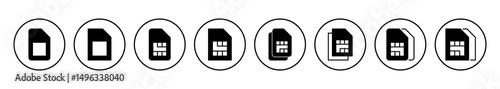 Sim card icon vector. dual sim card icon vector