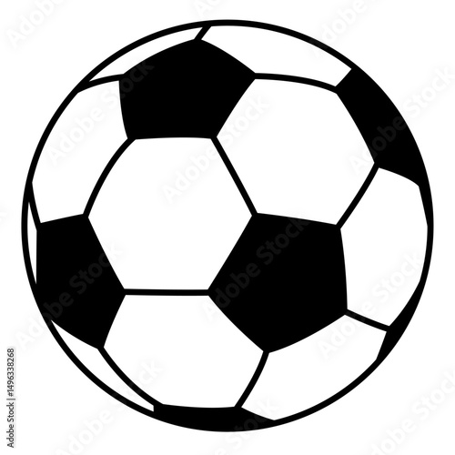 Soccer Ball One Colour Vector Design
