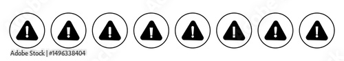 Exclamation danger sign. attention sign icon. Hazard warning attention sign