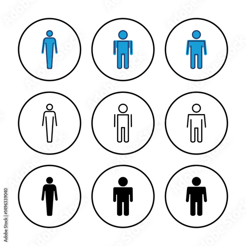 Man icon vector. male icon vector. human symbol