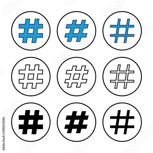 Hashtag icon vector. hashtag symbol