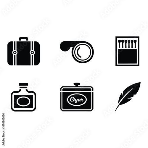 A voyage of discovery featuring nostalgic artifacts suitcase whistle spirits cigars and feathers on