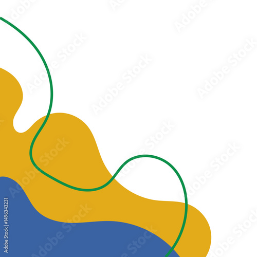 Abstract blob corner. Wave and curve corner for business, document, social media post. Vector isolated.