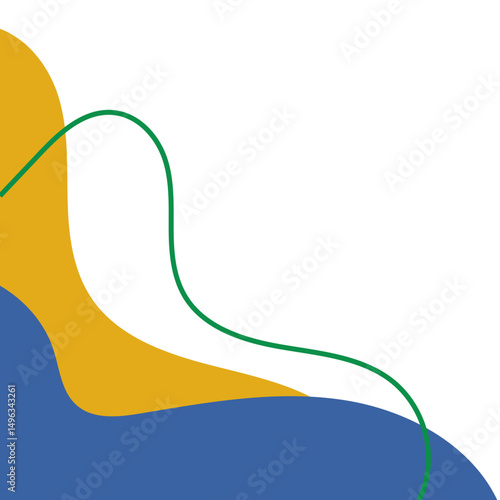 Abstract blob corner. Wave and curve corner for business, document, social media post. Vector isolated.