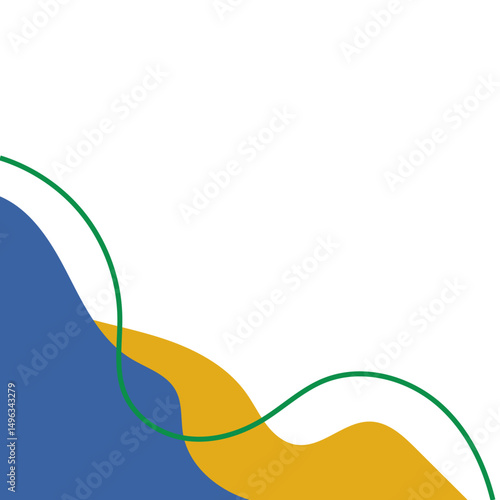 Abstract blob corner. Wave and curve corner for business, document, social media post. Vector isolated.