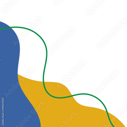 Abstract blob corner. Wave and curve corner for business, document, social media post. Vector isolated.