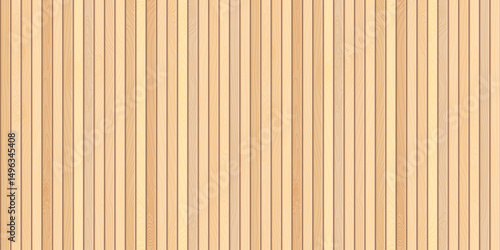 Wood plank wall, vertical slats, wood texture seamless pattern, different tones, vector design
