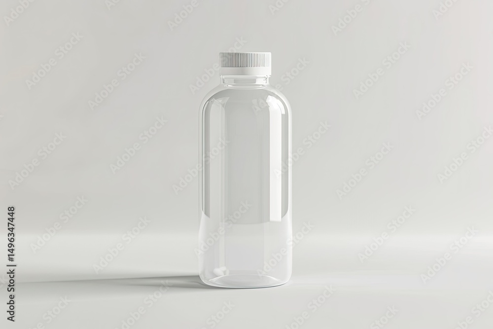 Clear Pixel Visual of Water Bottle White Background Clear Pixel Visual of Water Bottle White Background