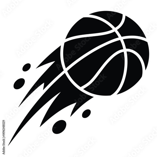 Dynamic basketball logo in motion