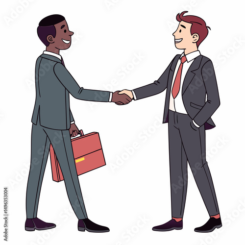Professional businessmen handshake dealmaking agreement