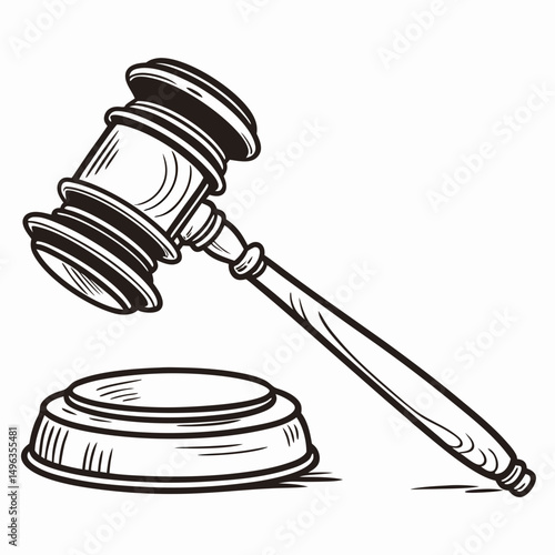 Gavel and sound block legal auction justice